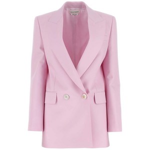 알렉산더맥퀸 울 더블 브레스티드 블레이저, 핑크계열, Italy 40(KR 55)