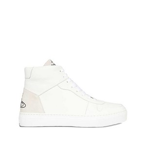 비비안웨스트우드 로고 프린트 하이탑 스니커즈, IT 41(KR 260), 화이트계열