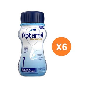 압타밀 액상분유 프로푸트라 어드밴스 (리뉴얼제품) 1단계 (0-6개월) 200ml 6개 (유통기한 2026.2.5), 6개