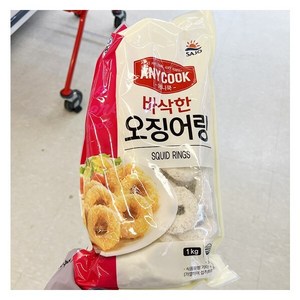 캔디사은품 + 사조 애니쿡 바삭한 오징어링, 1kg, 1개