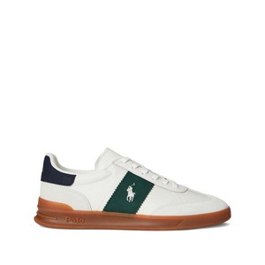 폴로랄프로렌 레이스업 로우탑 스니커즈, US 9(KR 270), 화이트계열+그린계열