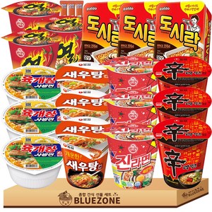 소컵 세트(진라면 매운+신라면+육개장사발면+미니왕뚜껑+도시락+열라면)