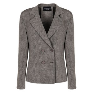 엠포리오아르마니 헤링본 더블 브레스티드 재킷