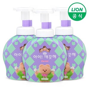 아이깨끗해 위글위글 핸드워시 용기 숲속산책향, 490ml, 3개