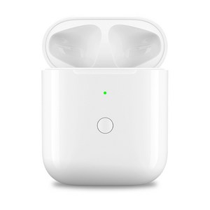 핀흔 애플 에어팟 시리즈 호환 무선 유선 충전 케이스(이어폰없음), 화이트, AirPods 1/2세대