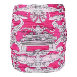 베르사체 베르사체 그래픽 프린트 미니 스커트, 핑크계열, Italy 36(KR 33)