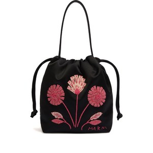 마르니 스몰 플로럴 자수 버킷 백