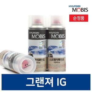 현대모비스 그랜져IG 카페인트 붓 차랑용스프레이 투명 블랙 화이트 1개, 붓페인트, NB9