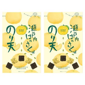 Maruka Foods Setouchi Series 김 튀김 스낵 세토우치 핫사쿠 귤 맛, 50g, 2개
