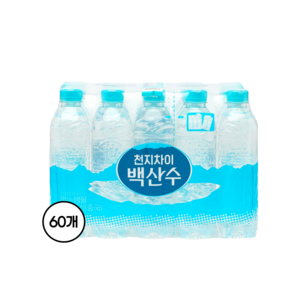 백산수 무라벨 생수, 500ml, 60개