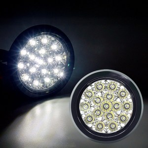 LED 램프 트레일러 덤프 테일램프 캠핑카 카라반 데루등 후미등 브레이크 전구, 12V 화이트, 1개