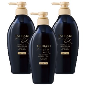 츠바키 프리미엄 EX 데미지케어 앤 리페어 샴푸 450ml, 450ml, 3개