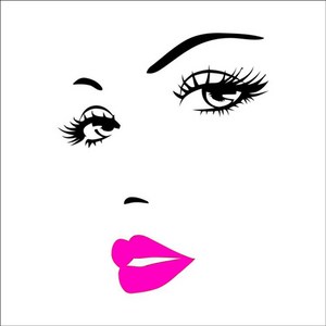 인테리어 패션 래쉬 앰프 눈썹 눈 인용 벽 스티커 독특한 여자 속눈썹 벽 데칼 침실 장식 눈썹 스토어 뷰티 살롱 장식 리모델링견적