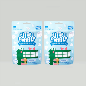 리틀펄리 유아 어린이 자일리톨 장유산균 무설탕 캔디 라이트 요구르트맛, 35g, 2개