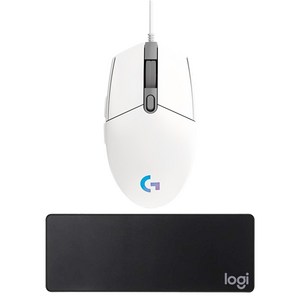 로지텍 유선마우스 G102 2ND + 마우스 장패드