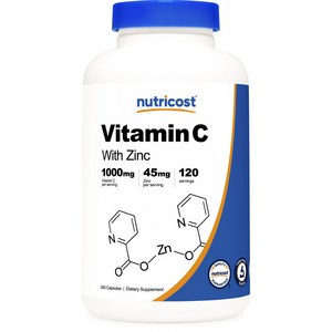 뉴트리코스트 비타민 C 1000mg 아연 캡슐, 240정, 1개