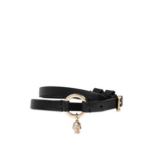 알렉산더맥퀸 스컬 참 레더 브레이슬릿