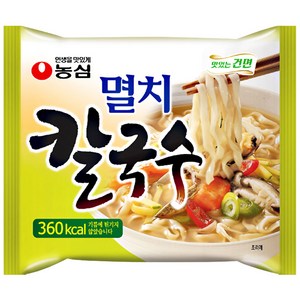 농심 멸치 칼국수, 98g, 4개