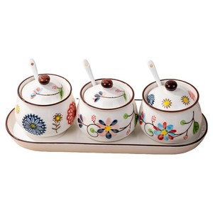 clever 뚜껑있는 양념통 3개입, 양념통 + 스푼 +..., 1개