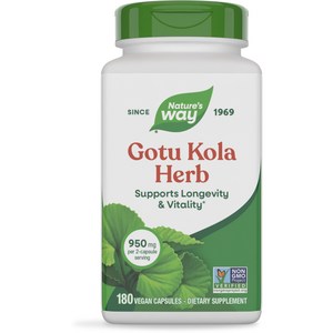 네이쳐스웨이 고투 쿨라 허브 950mg 베지테리안 캡슐, 180정, 1개