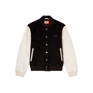 디젤 L-Arry-Wrd 봄버 재킷, 블랙계열+화이트계열, Italy 48(KR 100-105)