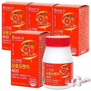 본트비 시크릿 모로오렌지 모로실 C3G 함유 시칠리아산 모르실 모노실 추출분말 500mgx60정, 60정, 4개