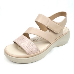 5cm 키높이 통굽 초경량 푹신한 쿠션 벨크로 찍찍이 발편한 여성 큐빅 여름샌들 가벼운 편한샌들 여름 방수 여자 샌들 아쿠아 신발 [순이의신발장]