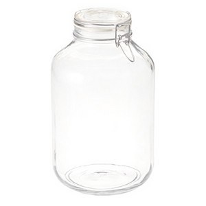 보르미올리 피도 유리 밀폐용기 화이트, 5000ml, 1개