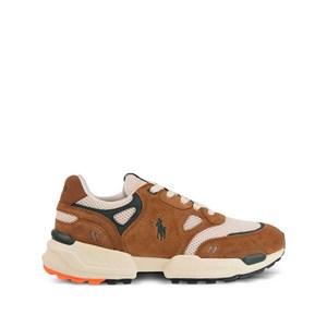 폴로랄프로렌 조거 스웨이드 스니커즈, US 7.5(KR 255), 브라운계열+베이지계열