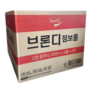 브론디 점보롤 2겹 꽃무늬 300m, 300m, 4롤, 4개