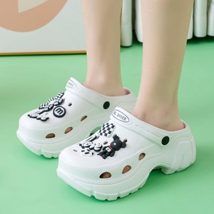 공주의다락방 EVA 통굽키높이 7CM 발편하고 가벼운 슬리퍼 샌들