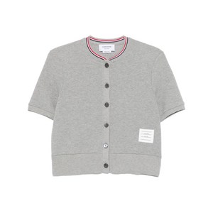 톰 브라운 RWB 스트라이프 와플 니트 가디건, 그레이계열, Italy 40(KR 55)