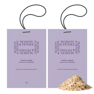 메종드 펜세 퍼퓸 에어프레셔너 샤쉐 차량용 방향제, 화이트 머스크, 2개