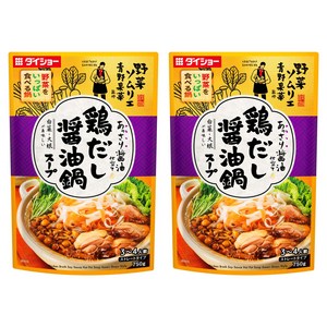 다이쇼 닭 육수 간장나베 스프 스트레이트 타입, 750g, 2개