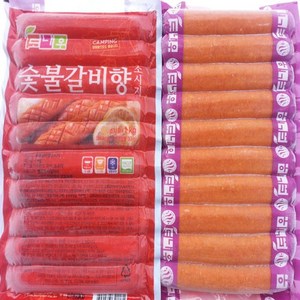 도나우 숯불갈비향 소시지 1 kg (10 ea) X 18 팩, 1kg, 18개