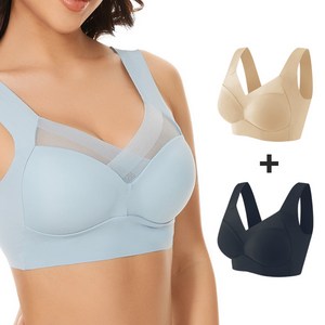 심리스 노와이어 빅사이즈 브라탑 2P 세트 70C~105E