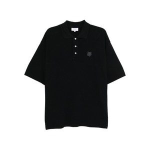 메종키츠네 폭스 패치 폴로 셔츠, 블랙계열, Standard XS(KR 90)