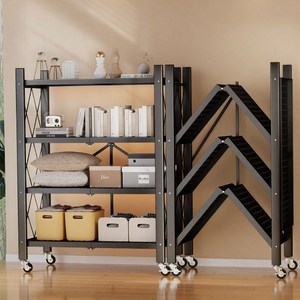 Tiger Pavilion 3단4단5단원터치 접이식 이동가능 철제 스탠드 선반