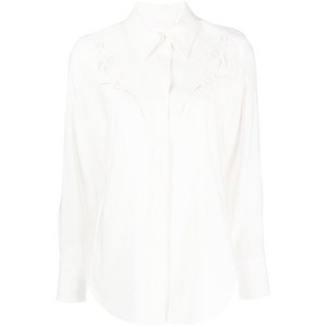 끌로에 브로드리 앙글레즈 실크 셔츠