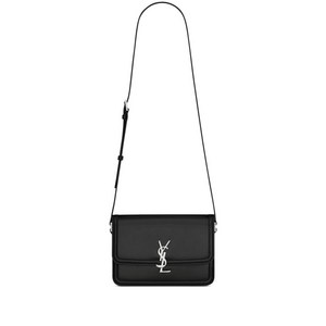 생로랑 모노그램 로고 레더 메신저 백