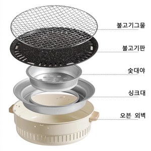 가정용 다기능 바베큐 그릴 아웃도어 접이식 화로대 포터블 스테인레스 바베큐 캠핑 그릴 세트