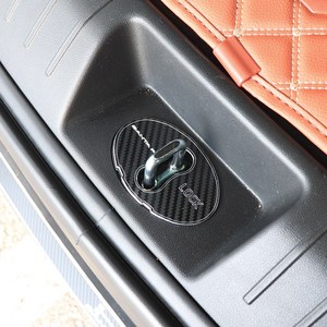 [TOYCAR] 싼타페MX5 알루미늄 트렁크도어락 메탈 카본 포인트 몰딩 커버, 트렁크도어락 B타입 - 실버