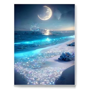 데이소이 문라이트 DIY 보석십자수 30 x 40 cm, 06 글로우블루, 1개