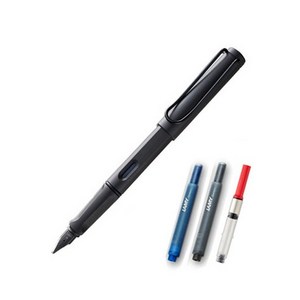 LAMY 사파리 만년필 컨버터 세트, F, 만년필(핑크), 케이스(랜덤발송), 1세트