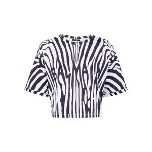 발망 지브라 프린트 크롭 티셔츠, 화이트계열+블랙계열, Standard S(KR 55)