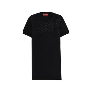 구찌 GG 장식 반소매 미니 드레스