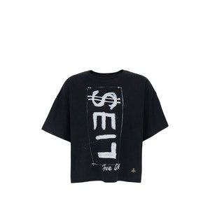 비비안웨스트우드 그래픽 프린트 티셔츠, 블랙계열, M(KR 100)