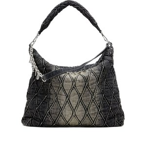 디젤 참 D 퀼팅 체인 장식 숄더 백