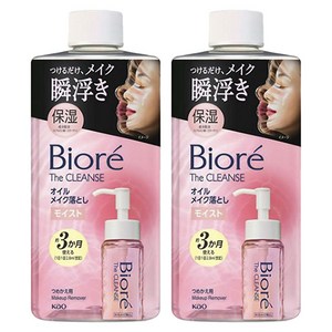 비오레 더 클렌즈 오일 메이크업 리무버 모이스트 리필용, 280ml, 2개