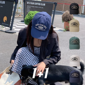 위드니스 남녀공용 뉴욕 코튼 자수 캡모자 [1+1}